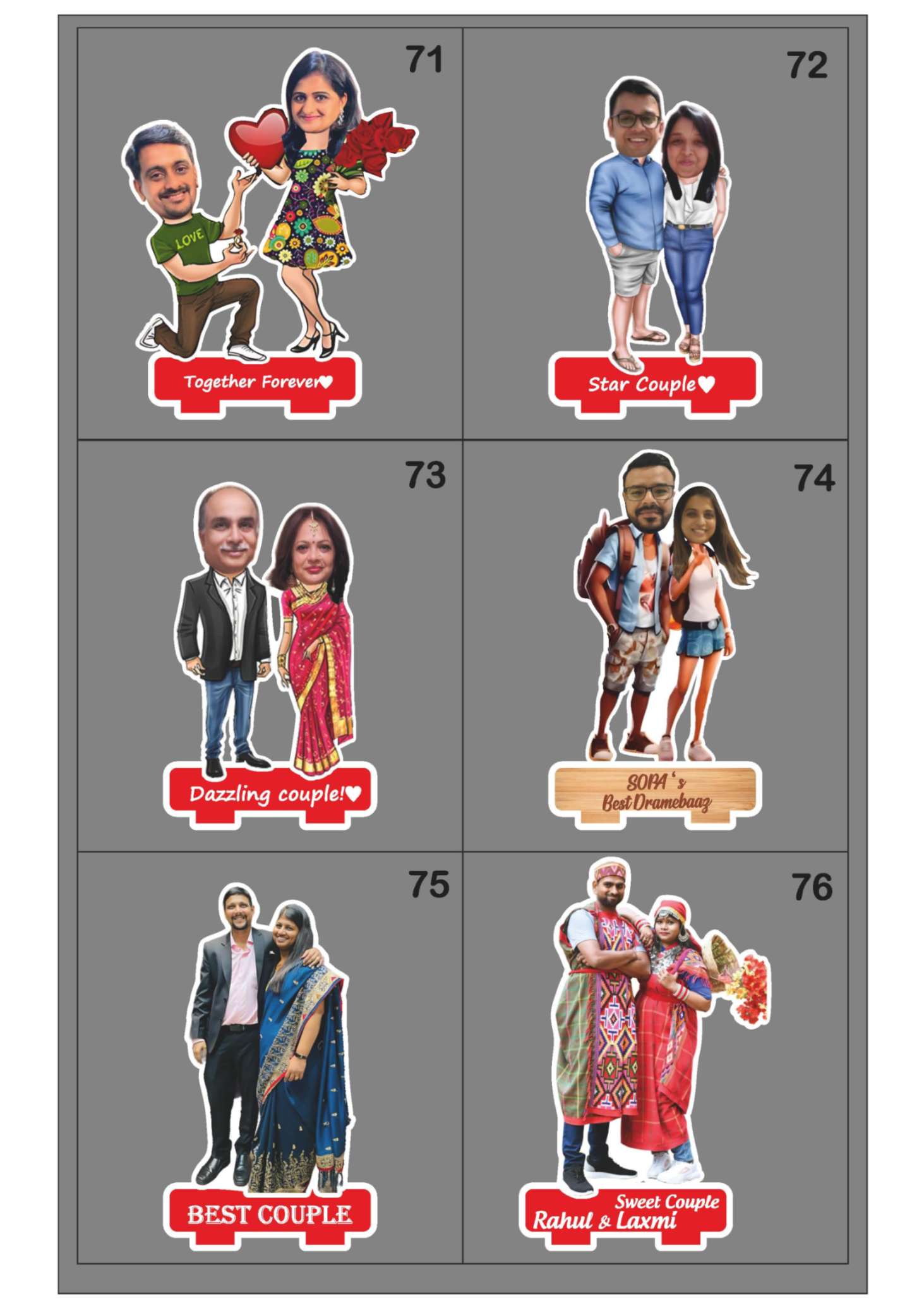 PC2 Personalized Caricature Couple