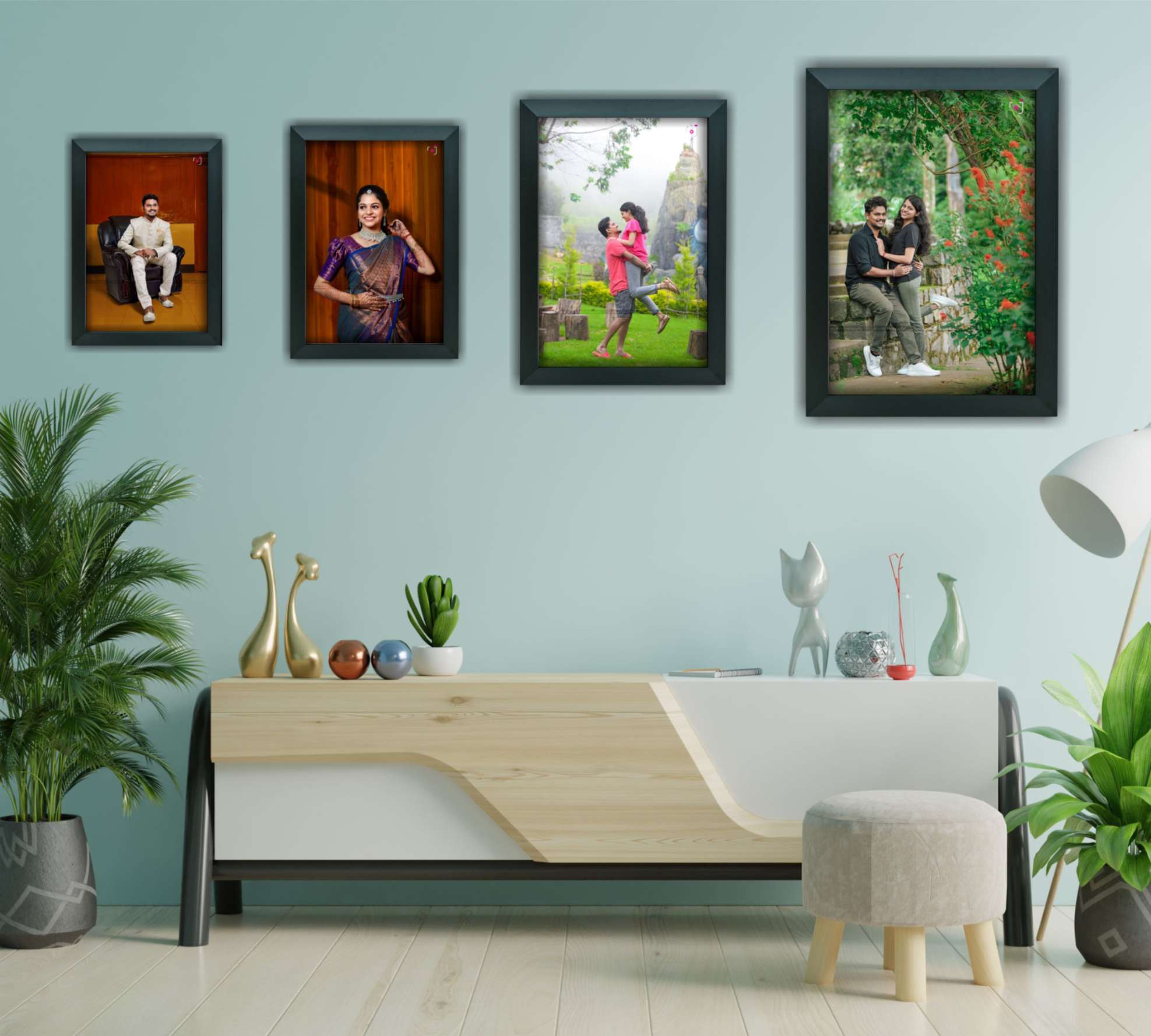 FR1 plain black frame 5X7