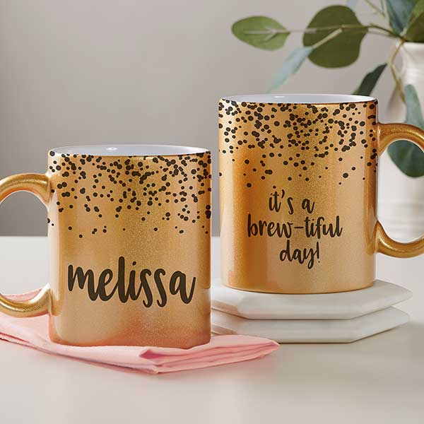 M5 Golden Mug Gold Glittered Cup